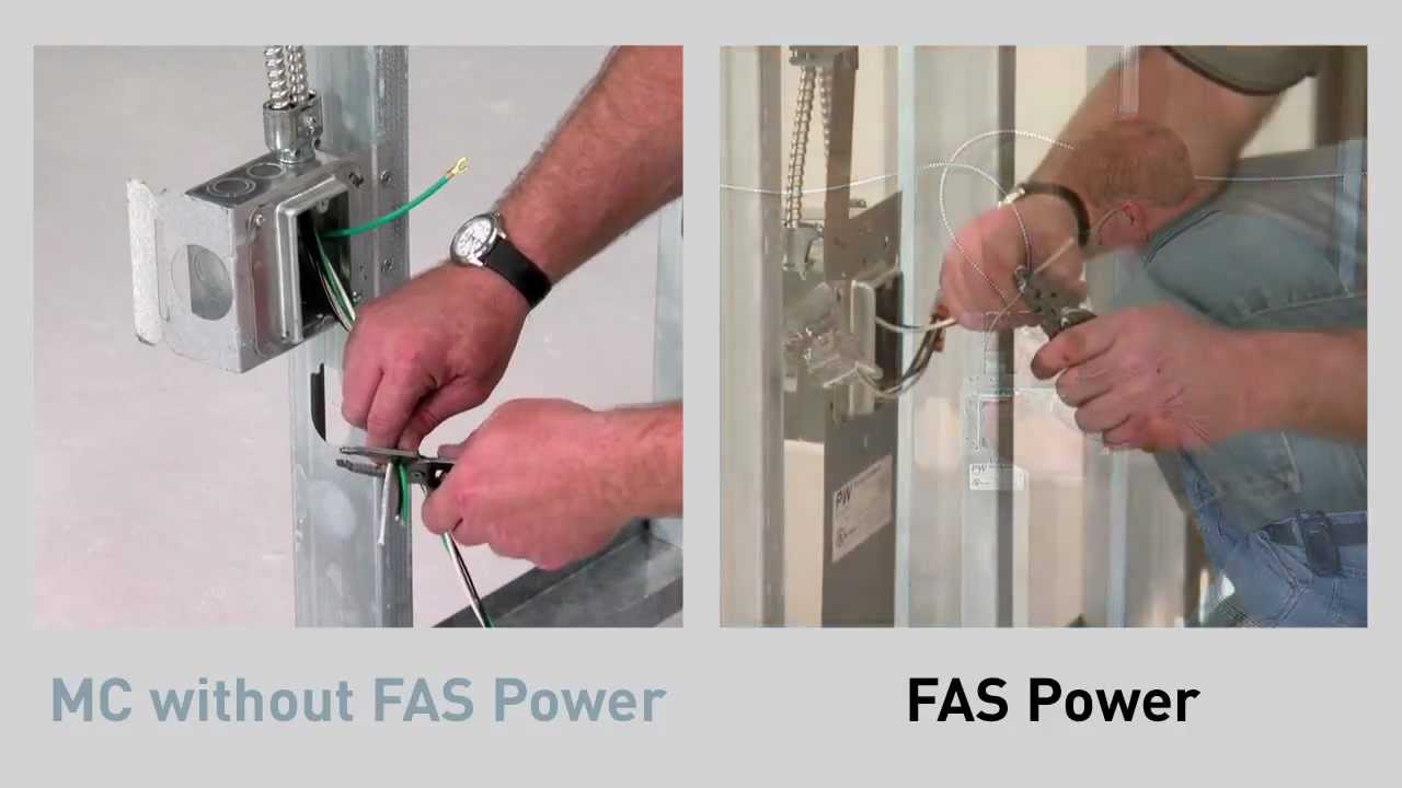 Cablofil: FAS Power Prefab Wiring vs. MC Cable without - Side by Side