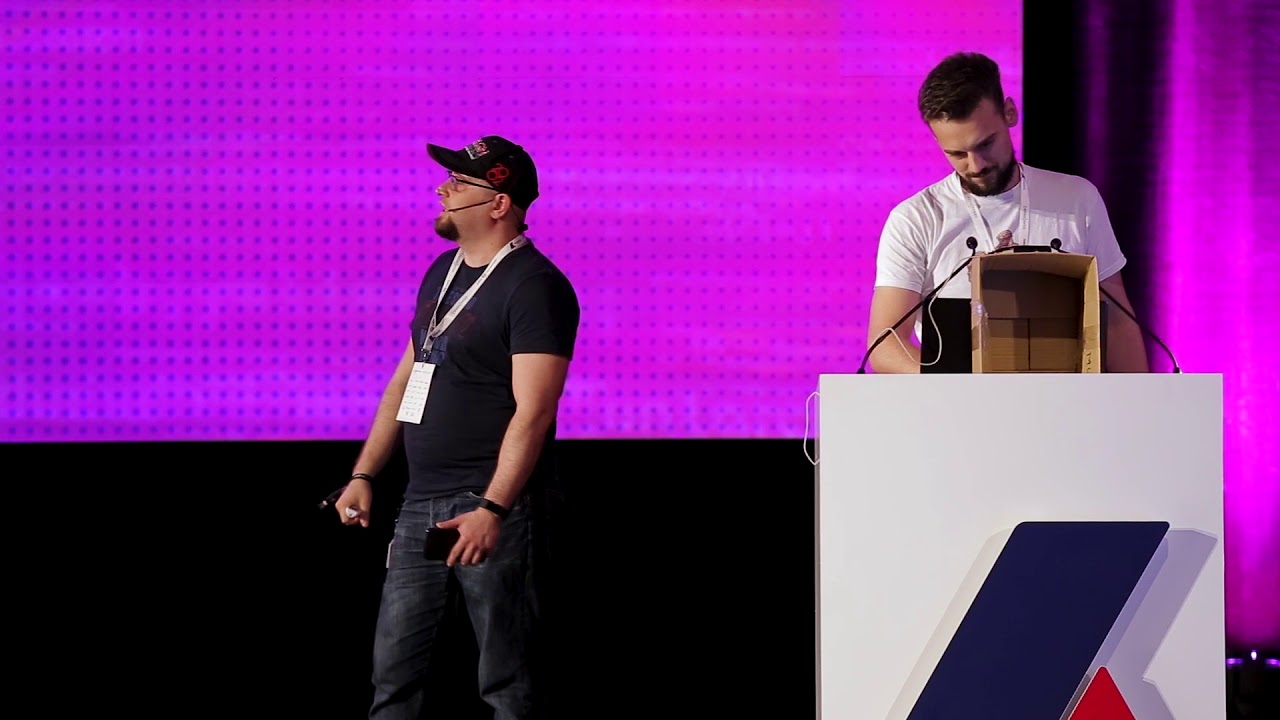 Hackathon Winners Presenting On Stage