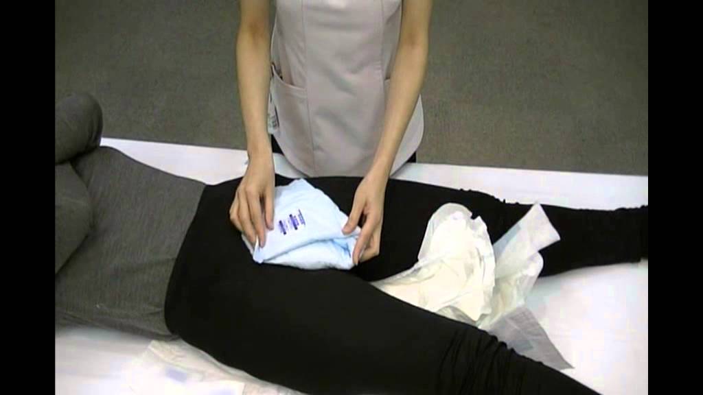 紙おむつのあて方　尿取りパッド（男性）