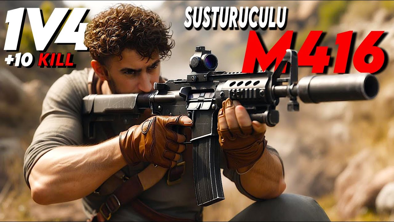 SUSTURUCULU M416 MI? efsane 1v4  | #shilla #pubg
