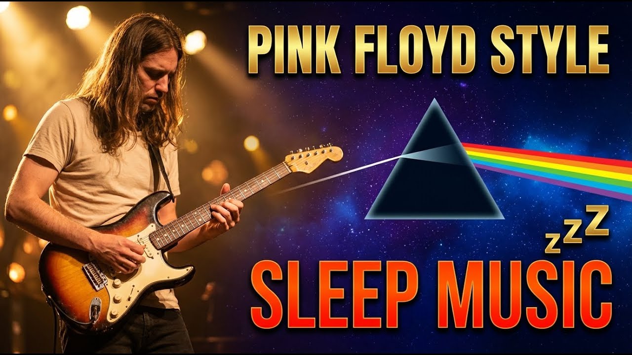Pink Floyd–Style Night Guitar 🎸🌙 | Deep Space Sleep Music for Meditation and Anxiety Relief 😴
