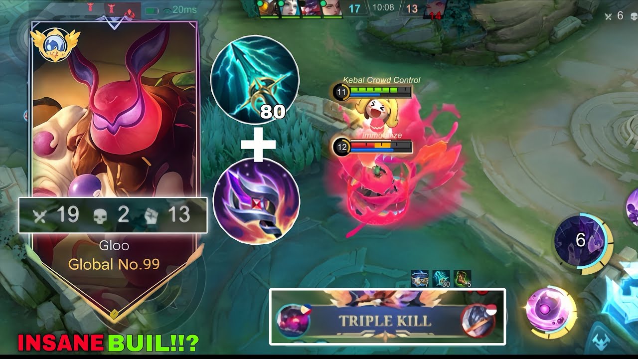 19 KILLS WITH GLOO?!! THIS BUIL IS BROKEN!!-Mobile legends