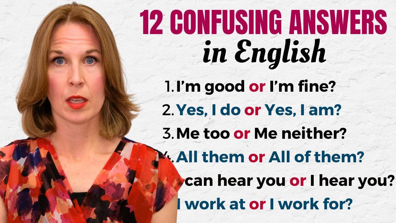 12 Confusing English Answers | English Vocabulary