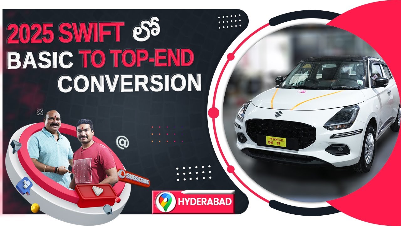 Basic Model 2025 Swift converted to top end model | Car Tracks Hyderabad