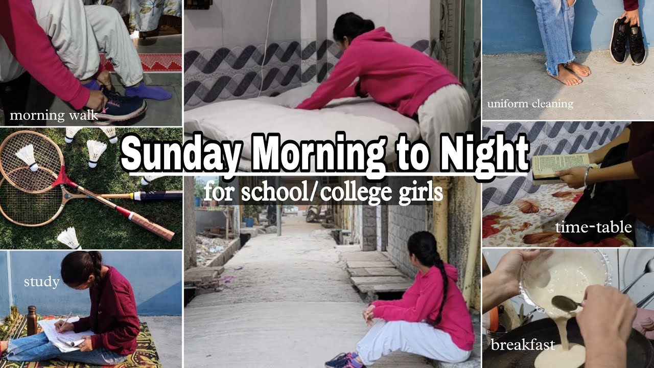 SUNDAY MORNING-NIGHT ROUTINE for SCHOOL/COLLEGE🫧/Study Routine, Selfcare, Cleaning etc. #studyvlog