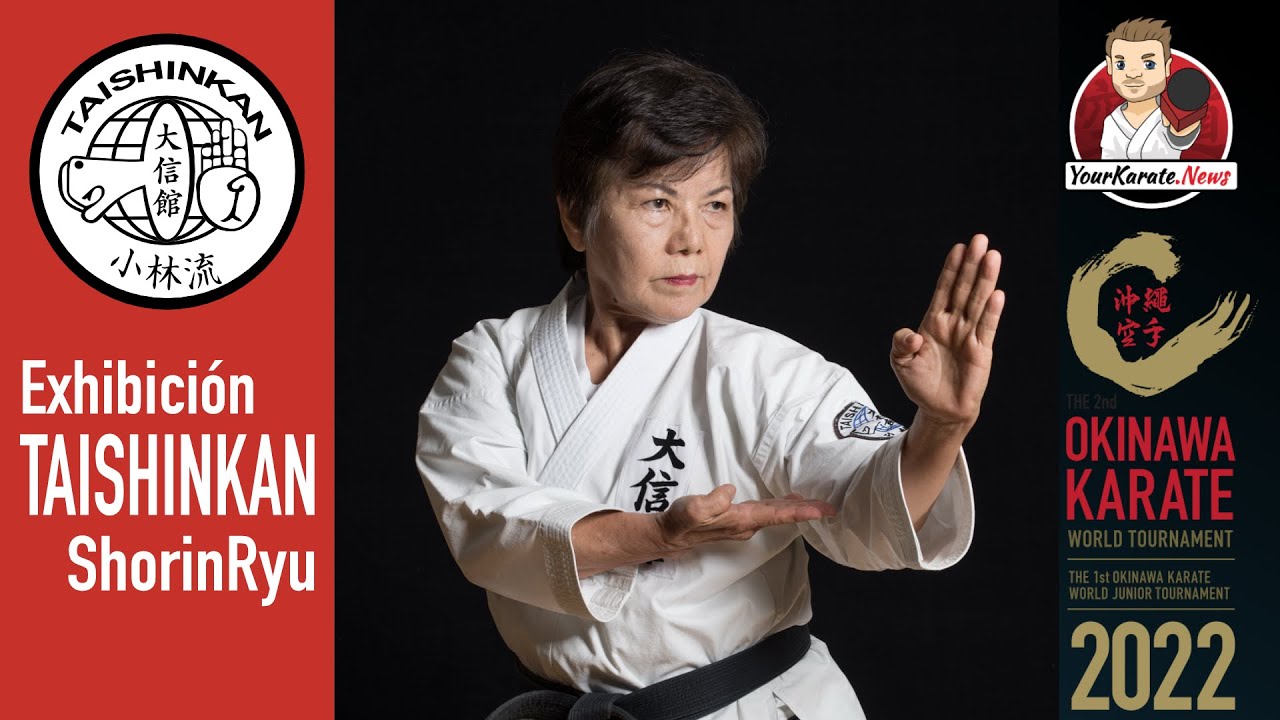 Exhibición de la escuela Taishinkan Shorinryu en el campeonato mundial de karate de Okinawa 2022