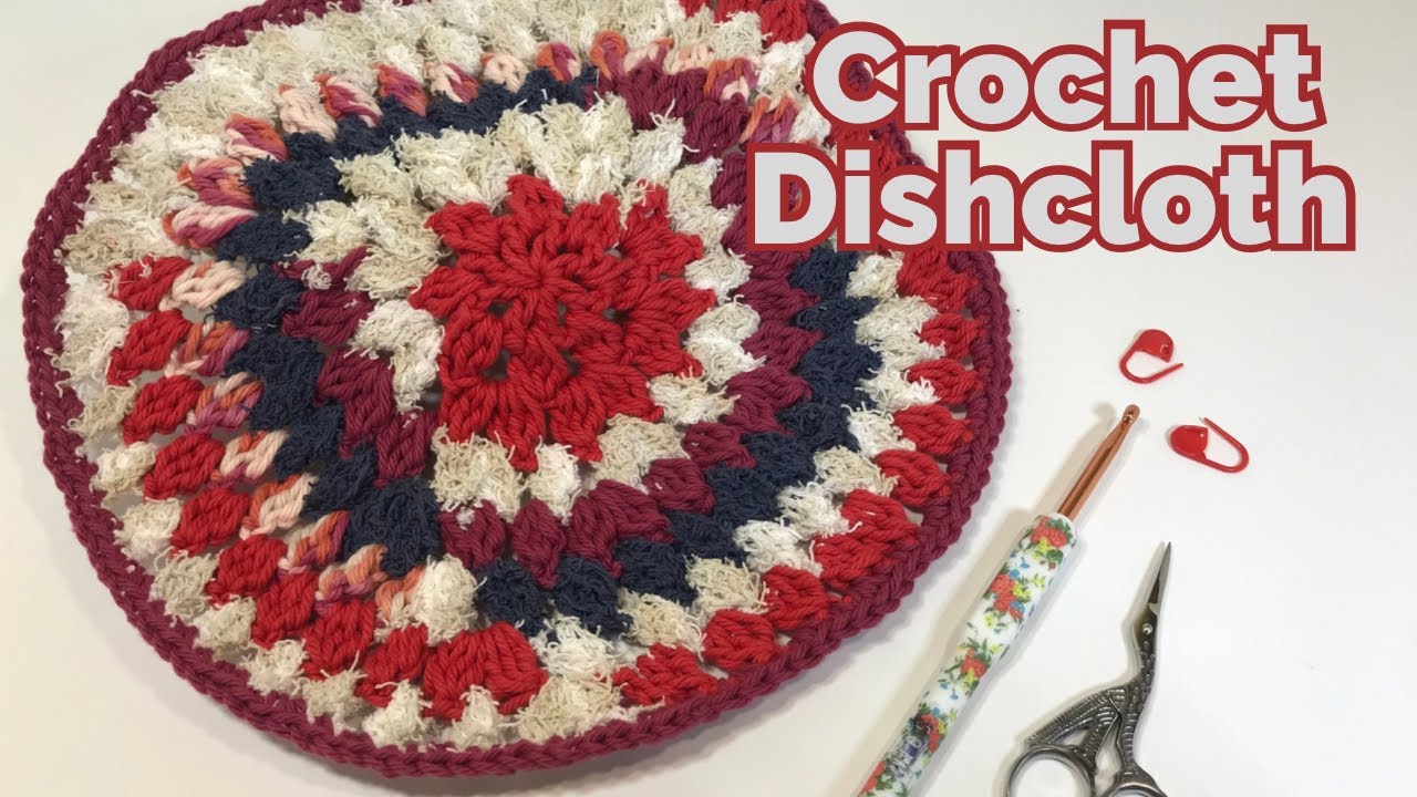 How to Crochet a Round Dishcloth |  Simple Crochet Projects for Beginners
