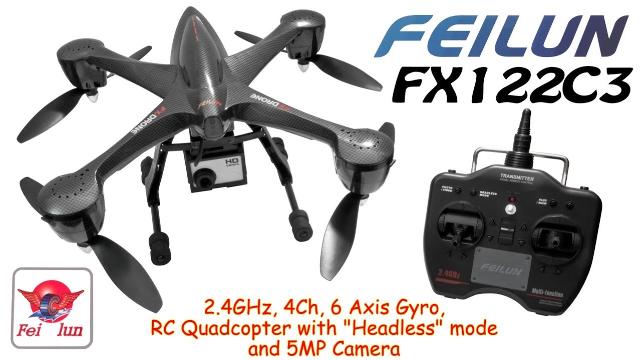 FEILUN FX122C3 2.4GHz, 4Ch, 6 Axis Gyro, RC Quadcopter with Headless mode and 5MP Camera (RTF)