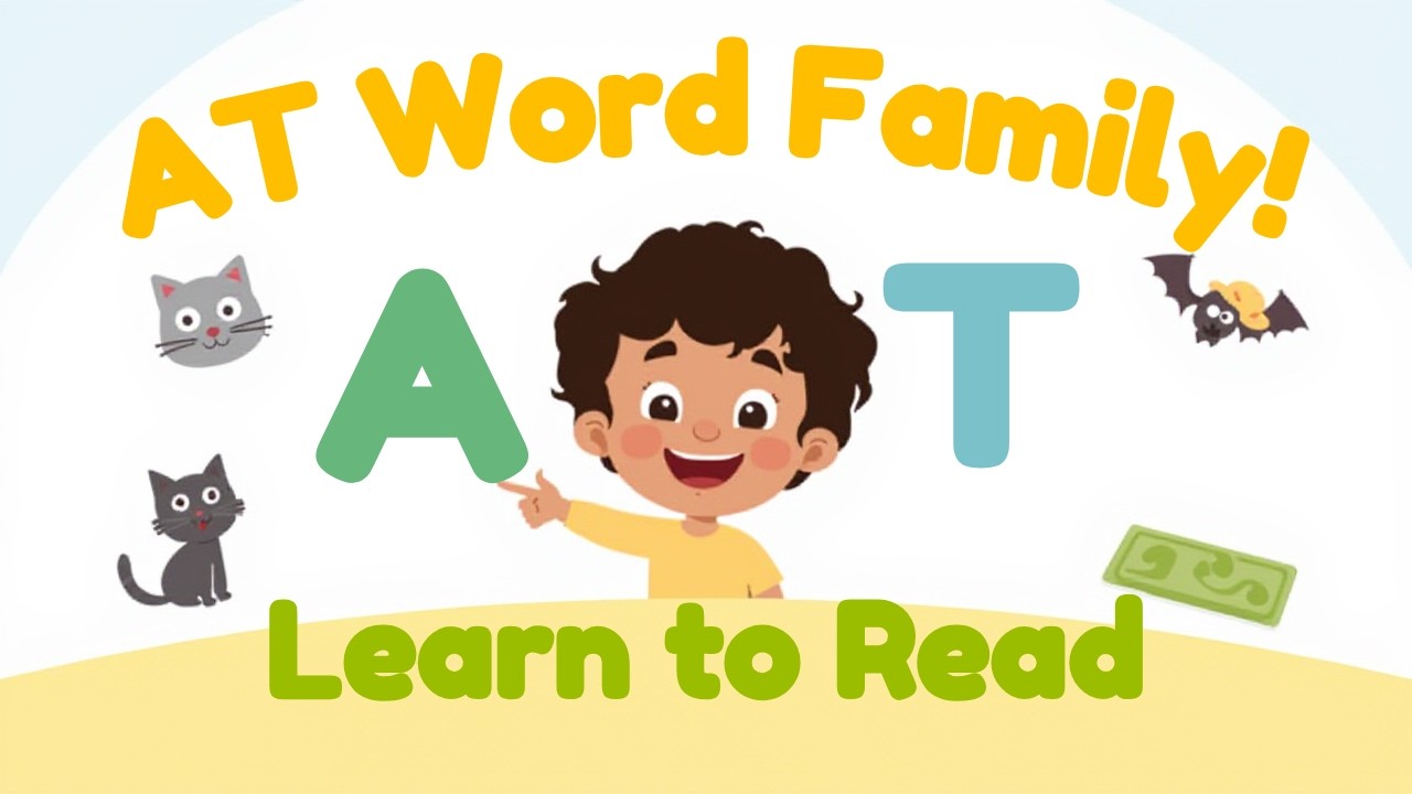 Teach Toddlers to Read: The &ndash;AT Word Family (Cat, Bat, Hat!) | Easy Phonics Lesson