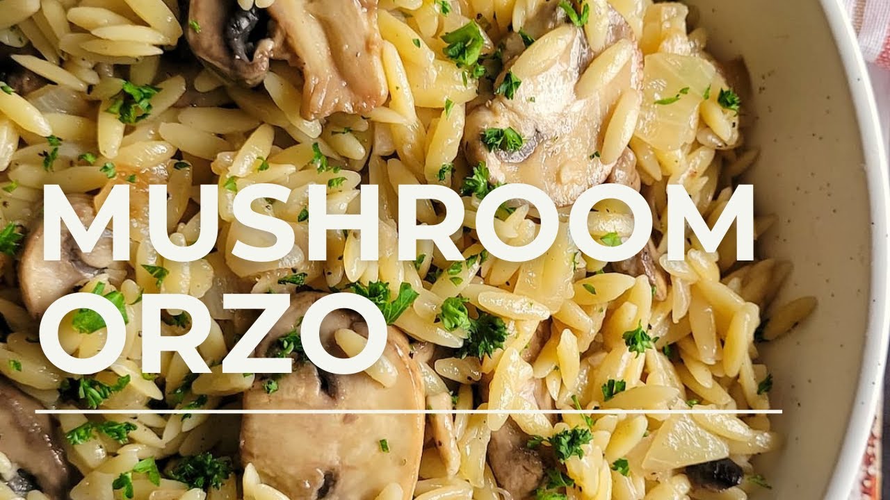 MUSHROOM ORZO | ORZO WITH MUSHROOMS RECIPE