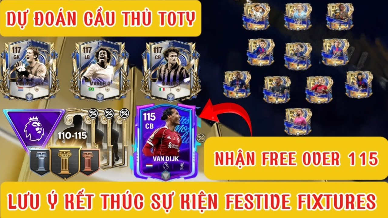 HÉ LỘ CẦU THỦ TOTY | LƯU Ý KẾT THÚC SỰ KIỆN FESTIVE FIXTURES | NHẬN MIỄN PHÍ OVER 115 | FC MOBILE 26