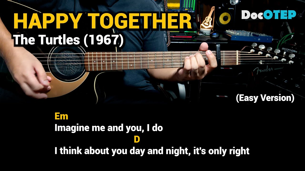 Happy Together - The Turtles (Easy Guitar Chords Tutorial with Lyrics)