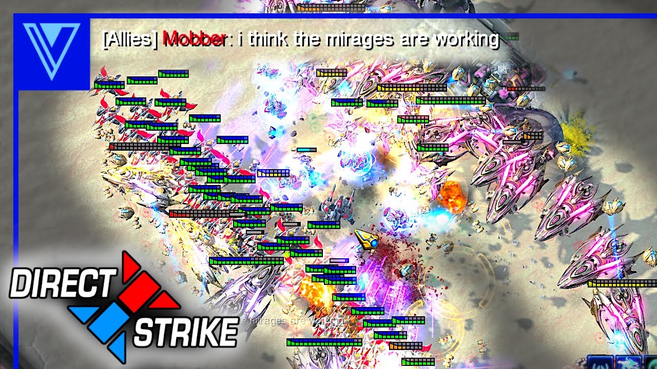 MASS MIRAGES & CARRIERS! | StarCraft 2 Arcade DIRECT STRIKE Commanders with Karax!