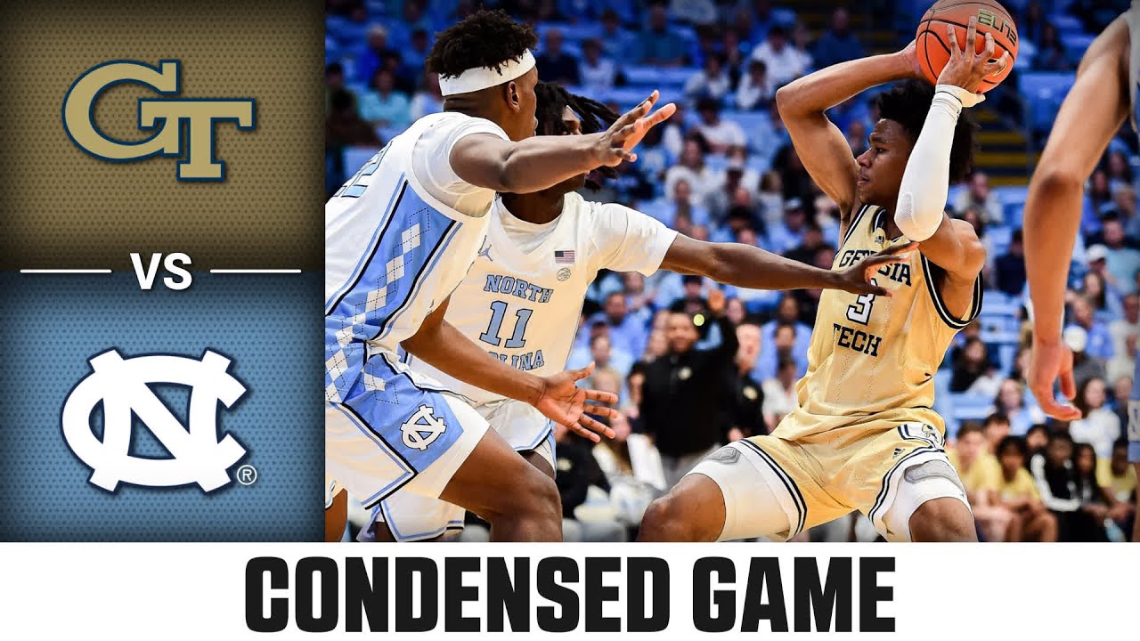 Georgia Tech vs. North Carolina Condensed Game | 2024-25 ACC Men's Basketball