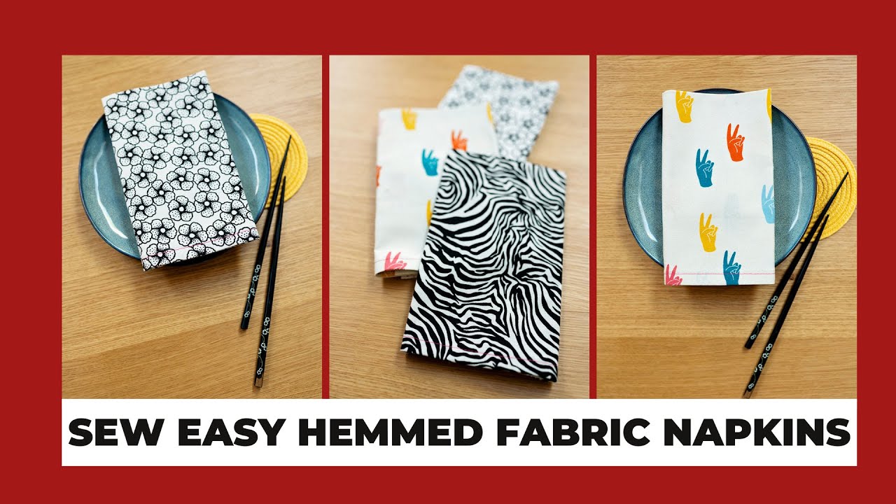 How to SEW Napkins EASY | No Miters, Simple Hems
