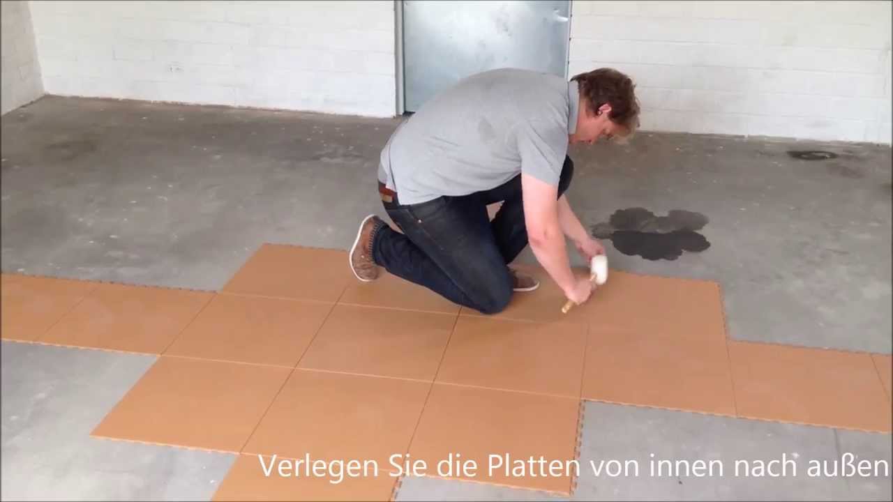 Video - Flexi-Tile PVC Bodenbelag als Garagenboden