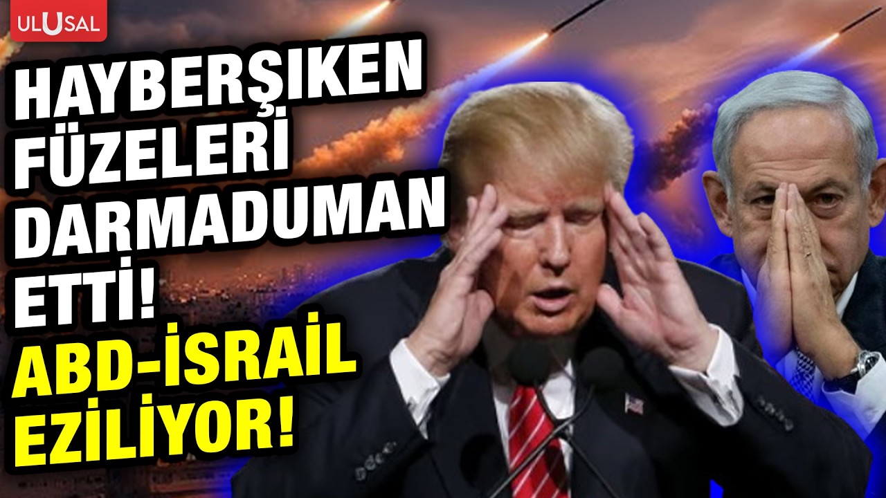 İran ABD İsrail'e ait 200 noktayı imha etti! Hayberşıken füzeleri İsrail kentlerini aydınlattı!