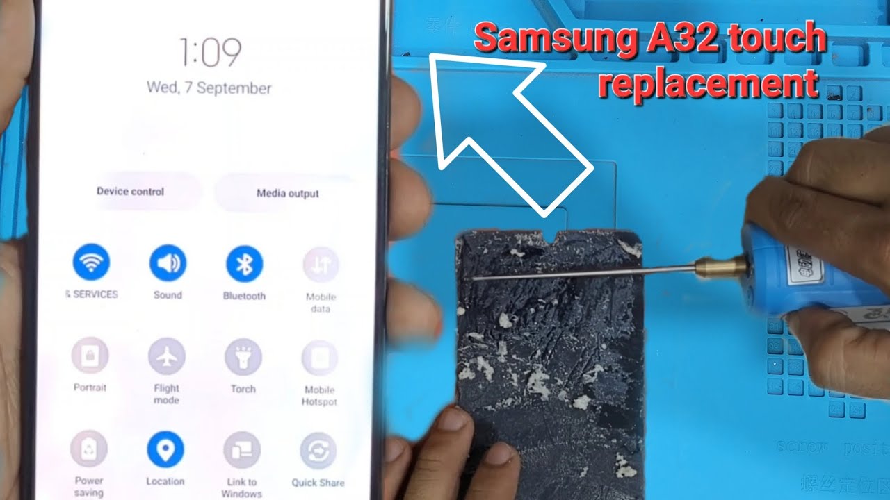 Samsung A32 touch replacement // Samsung A32 broken glass change.