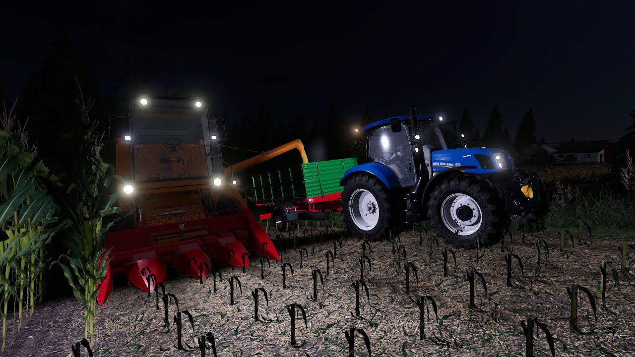 Nocne Żniwa Kukurydzy🔥✅Bizon Ma Co Robić🔥[TimeLapse]✅FS19✅