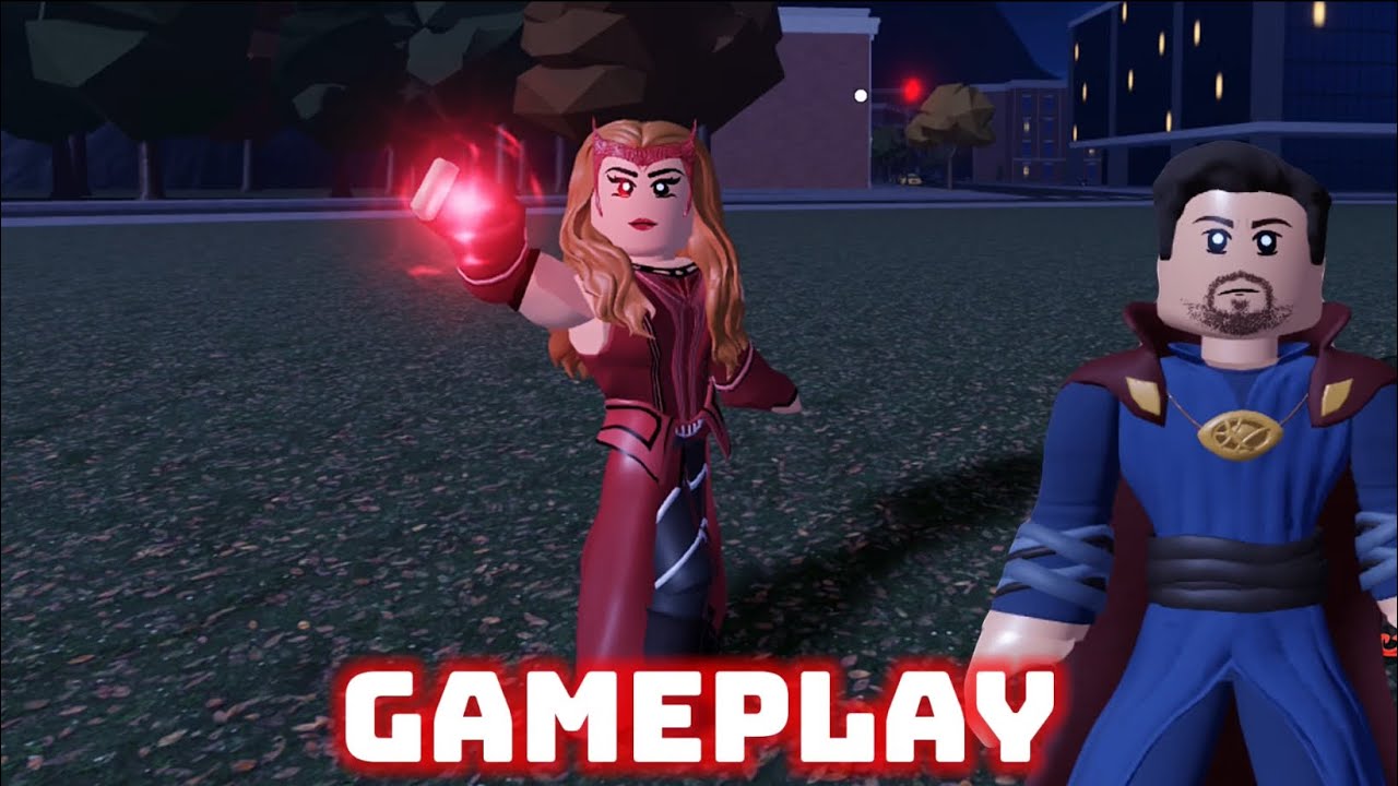 Scarlet witch & Dr. Strange gameplay in marvel Omega roblox
