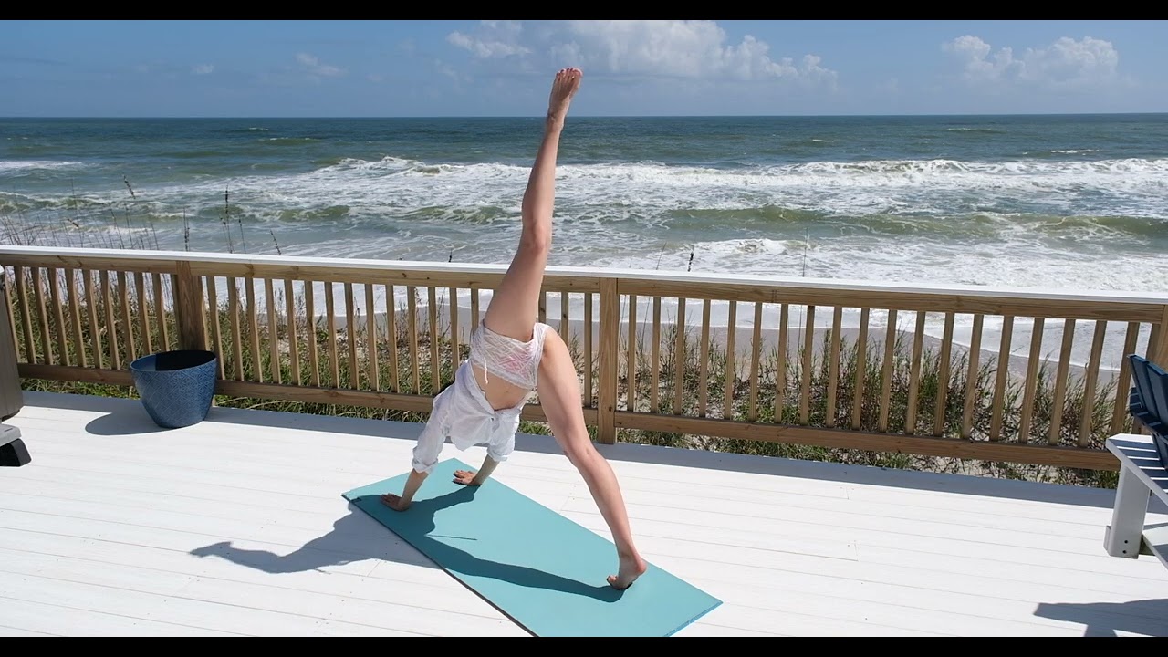 Sunrise Wake Up Total Body Yoga Practice Ocean Beach View