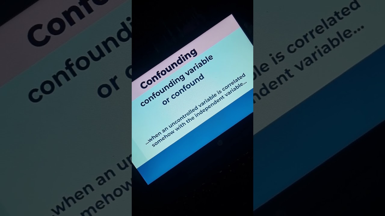 Confounding variables 