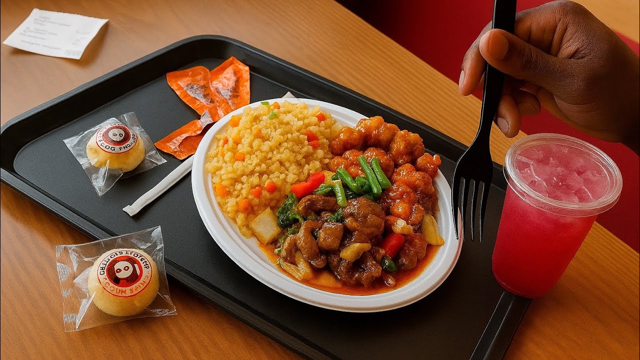 POV HOT ORANGE CHICKEN IS BACK AT PANDA EXPRESS! (feat. BLACK PEPPER ANGUS STEAK) 