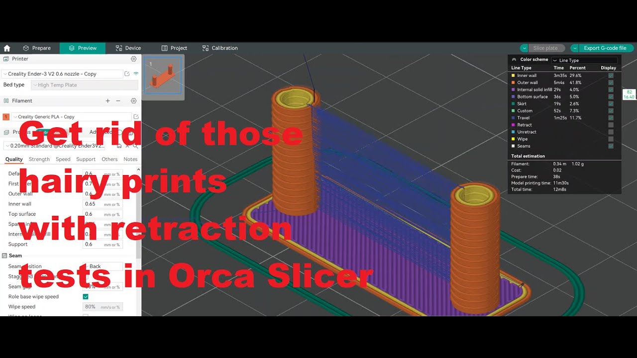 Fine tune your retraction settings in Orca Slicer