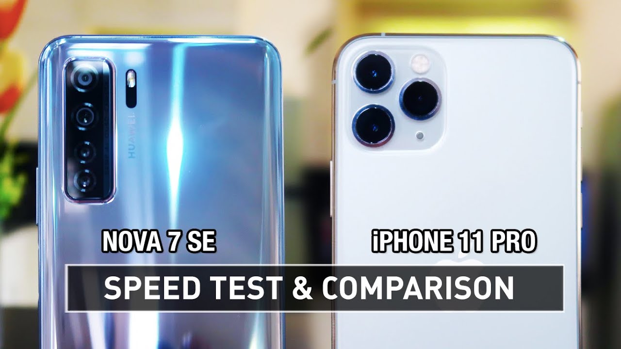 Сравнение скорости Huawei Nova 7 SE и iPhone 11 Pro | Zeibiz