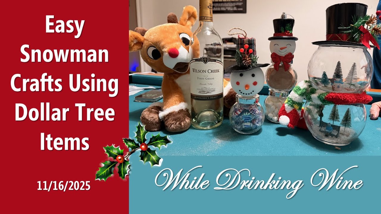 Easy Snowman Crafts Using Dollar Tree Items