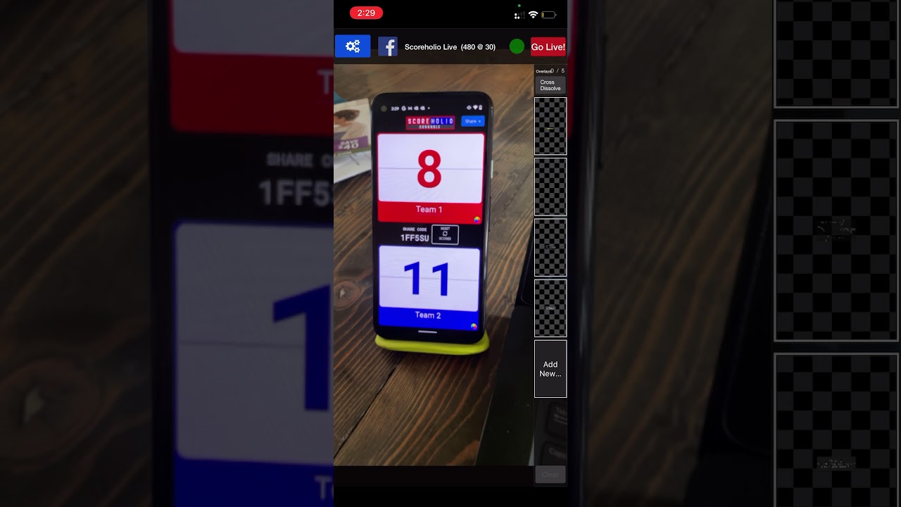Scoreholio - Прямая трансляция (iPhone)