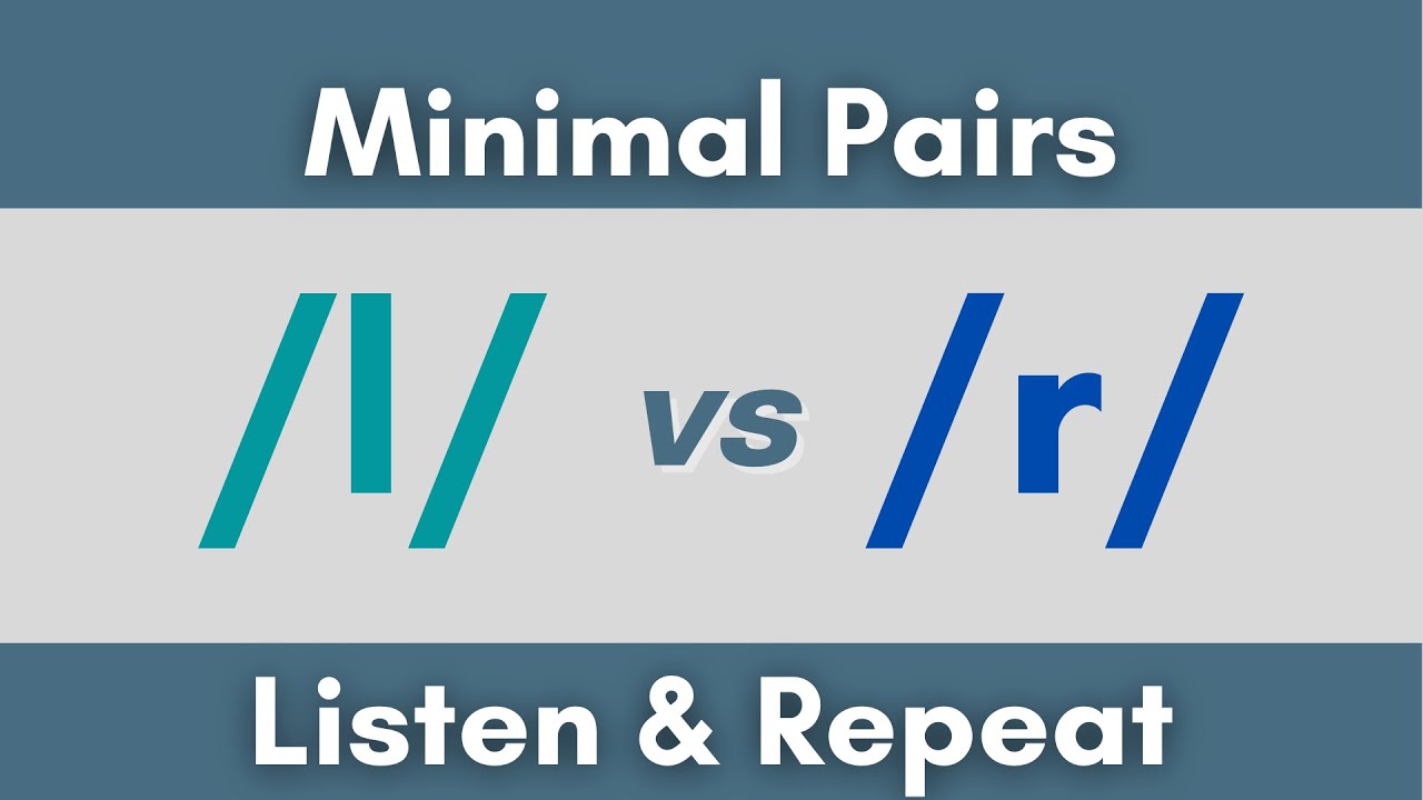 L vs R Minimal Pairs - Consonant Sounds - American English Listening and Pronunciation Practice