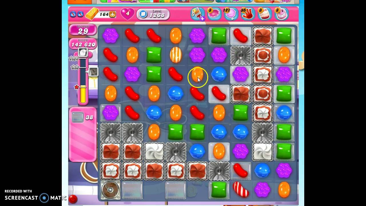Candy Crush Level 1268 help w/audio tips, hints, tricks