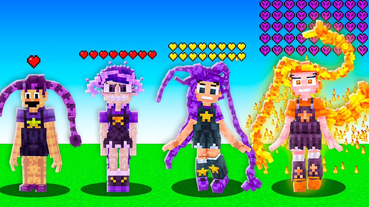 Qual LILY LOVE BRAIDS tem MAIS VIDA no Minecraft ?