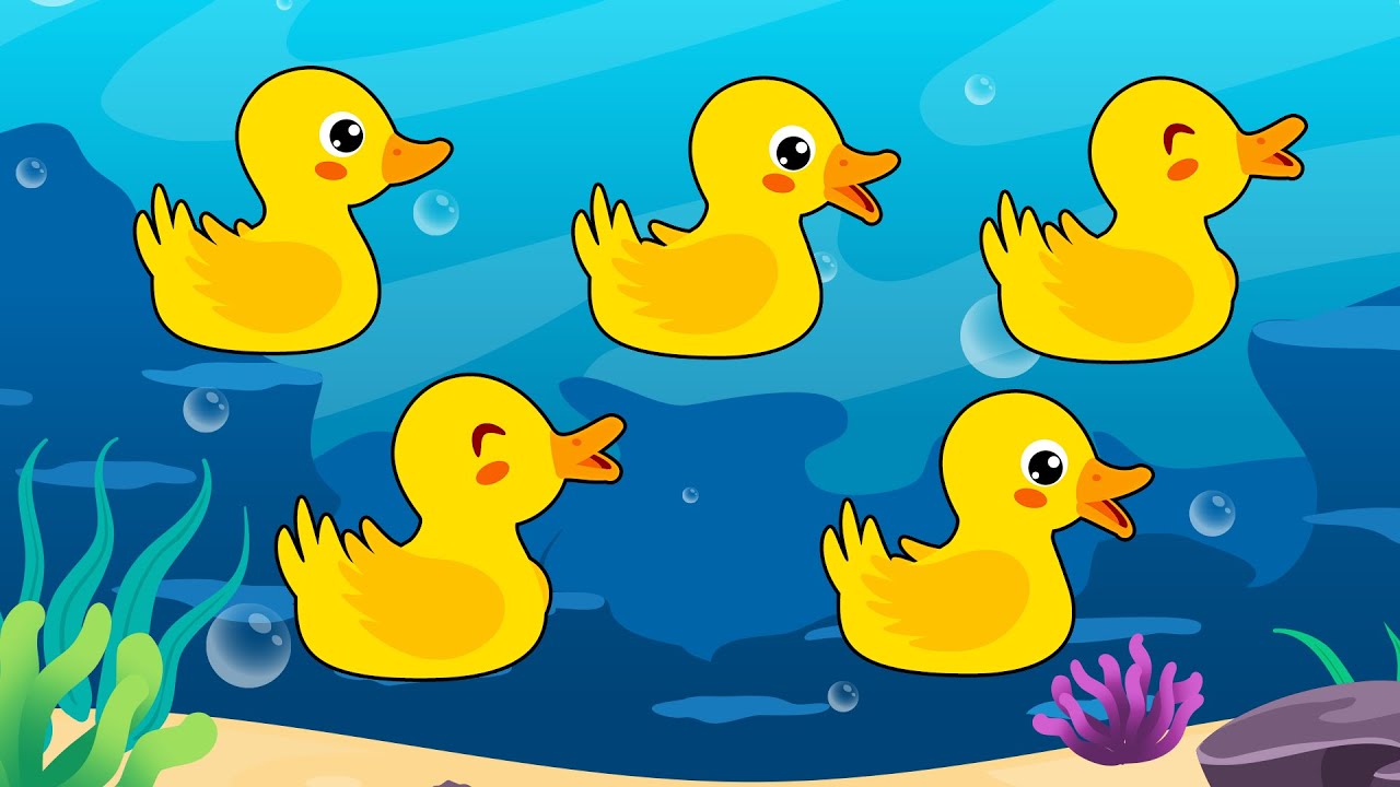 Five Little Ducks | Learn Numbers with Kids Songs | Counting Song Nursery Rhymes