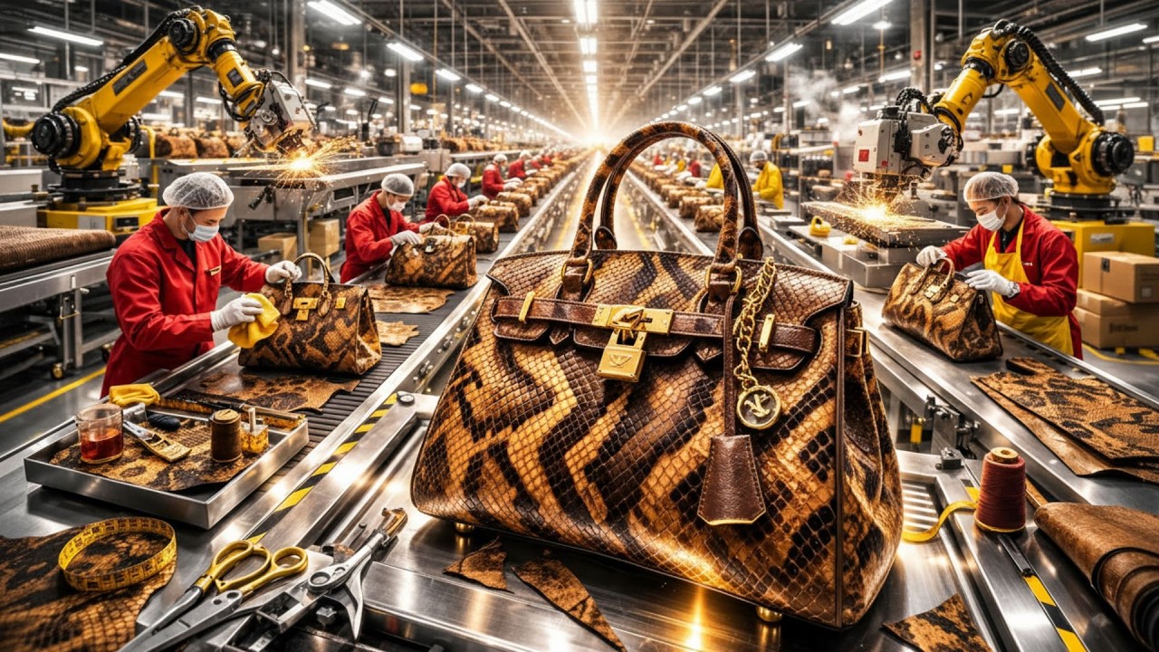 Inside the Luxury Monkey-Pattern Leather Factory | How High-End Bags Are Mass Produced