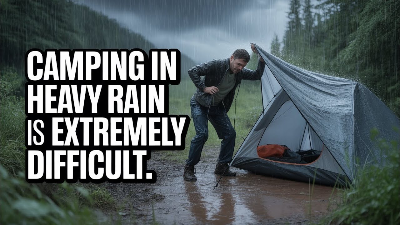 Heavy Rain Camping Challenge | Nature Tested My Limits
