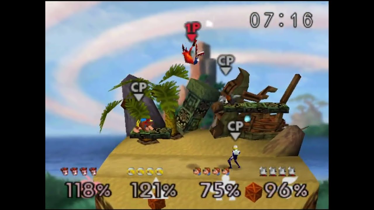Playing as Crash Bandicoot In Smash Bros Remix Version 2.0!