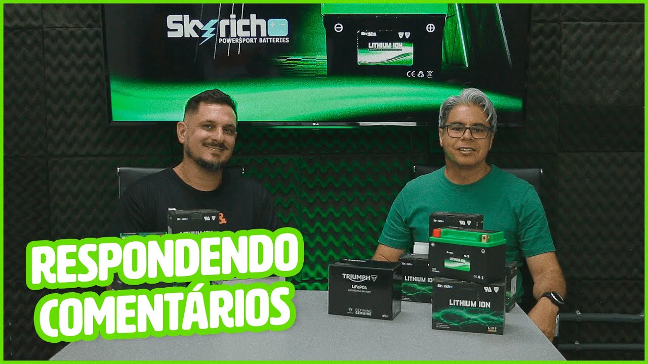 SOBRE A BATERIA DE LÍTIO SKYRICH! #bateria #litio #moto
