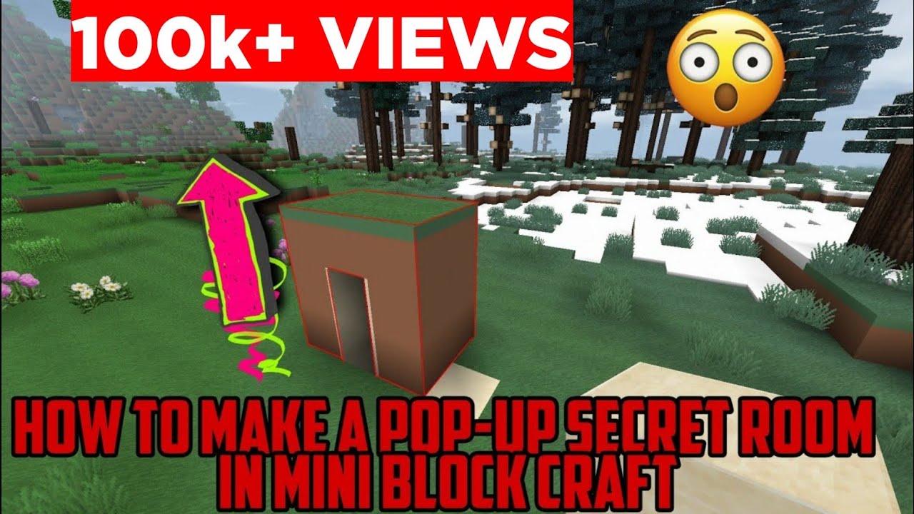 How to make a secret pop-up room in mini block craft