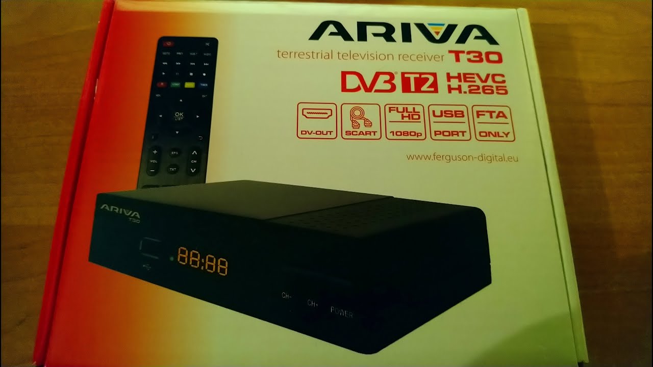 Ferguson Ariva T30 - dekoder DVB-T2 hevc h.265