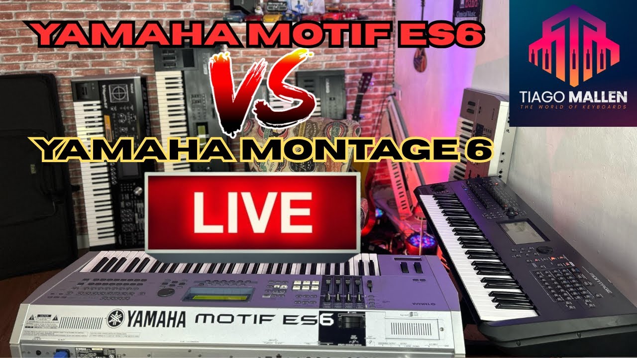 LIVE YAMAHA MOTIF ES6 vs YAMAHA MONTAGE 6 (COMPARATIVO DOS MESMOS TIMBRES EM AMBOS) by TIAGO MALLEN