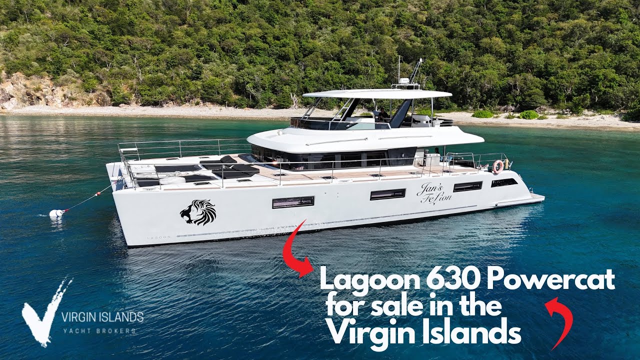 Lagoon 630 Power catamaran for Sale - full walkthrough with commentary.
