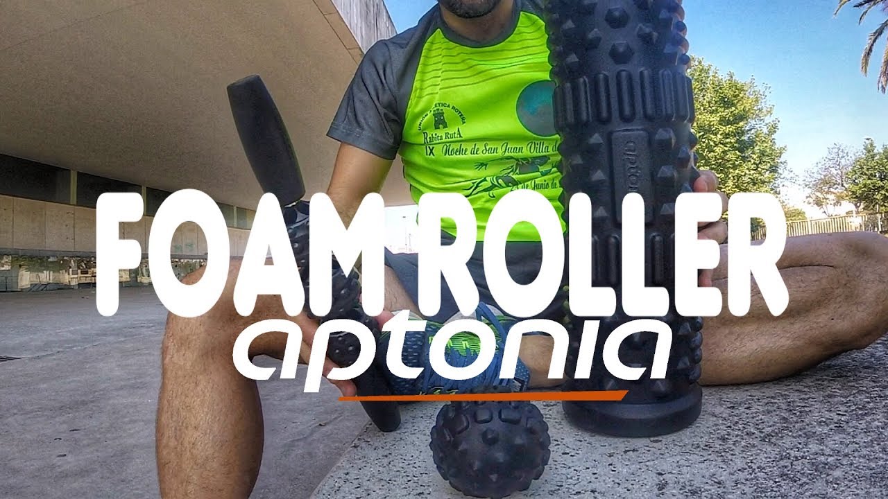 FOAM ROLLER + PELOTA Y BASTÓN DE MASAJE APTONIA