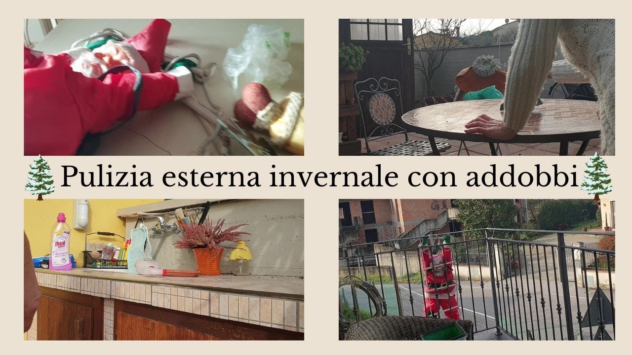 🎄Pulizia esterna invernale con addobbi di Natale🎄Pulizia aspirapolvere