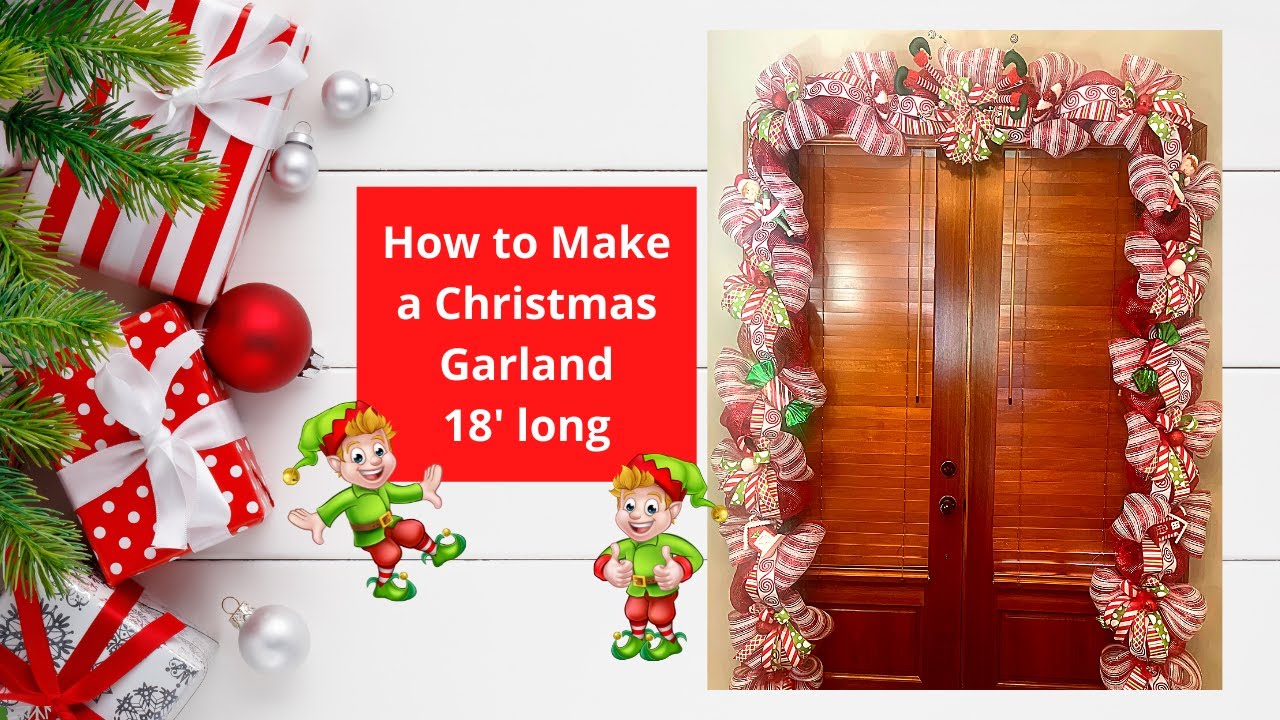 How to Make a Christmas Garland Over the Door,