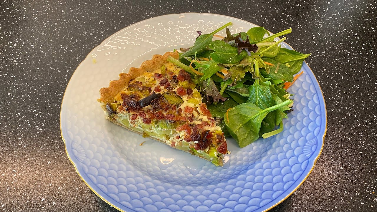 Tærte med porre og bacon