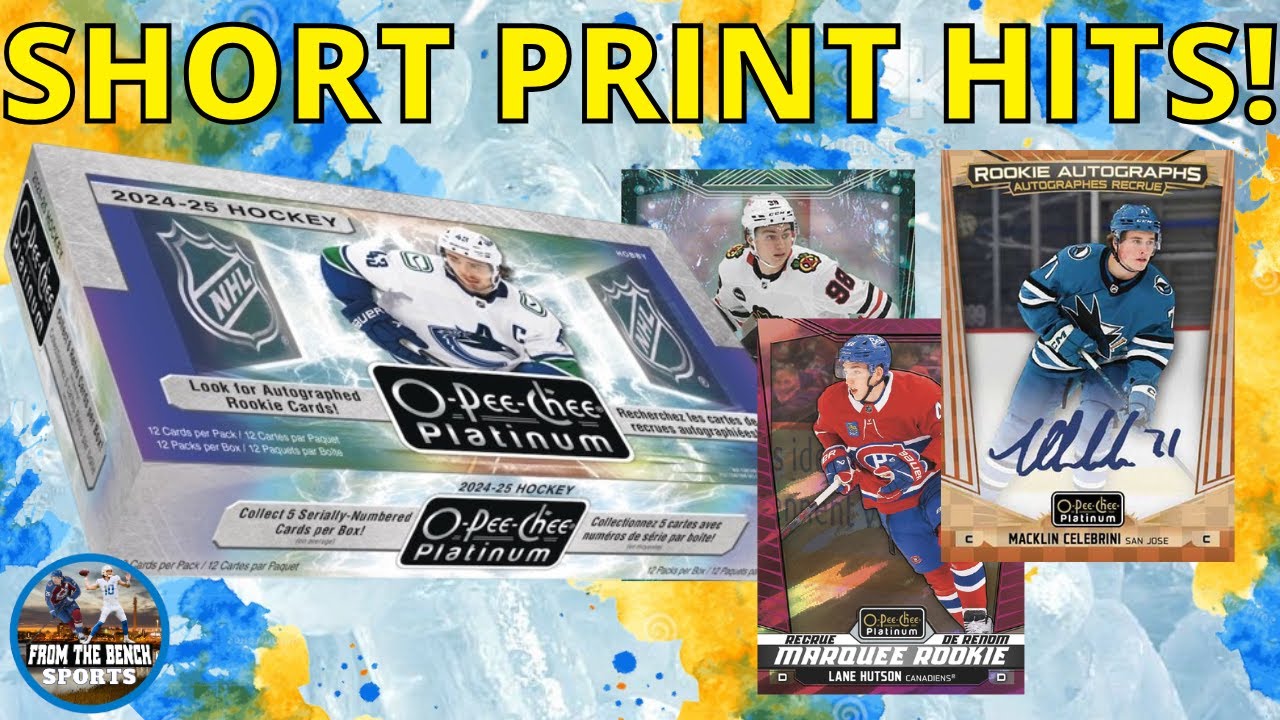 SHORT PRINT HITS IN ANOTHER BOX OF 2024-25 O-PEE-CHEE PLATINUM HOBBY! HUTSON, CELEBRINI, MICHKOV?