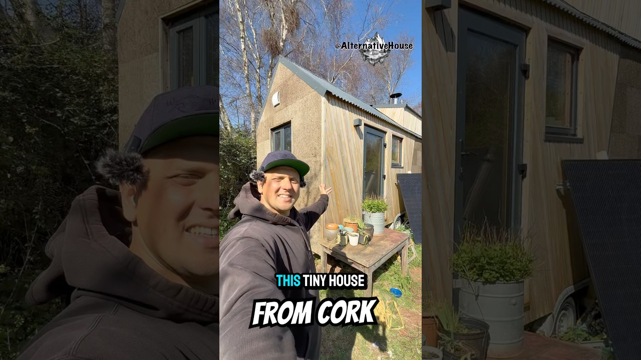 Tiny house from wood and cork