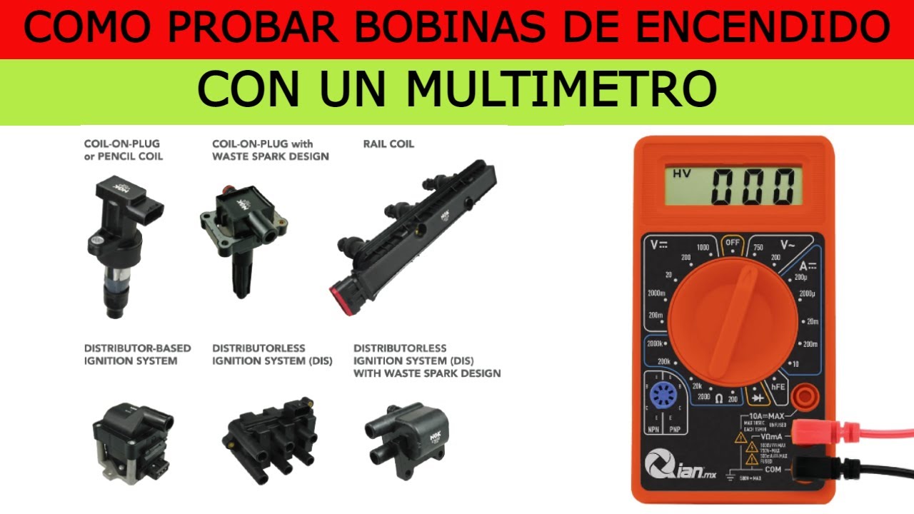 Como probar bobina de encendido con multimetro básico*